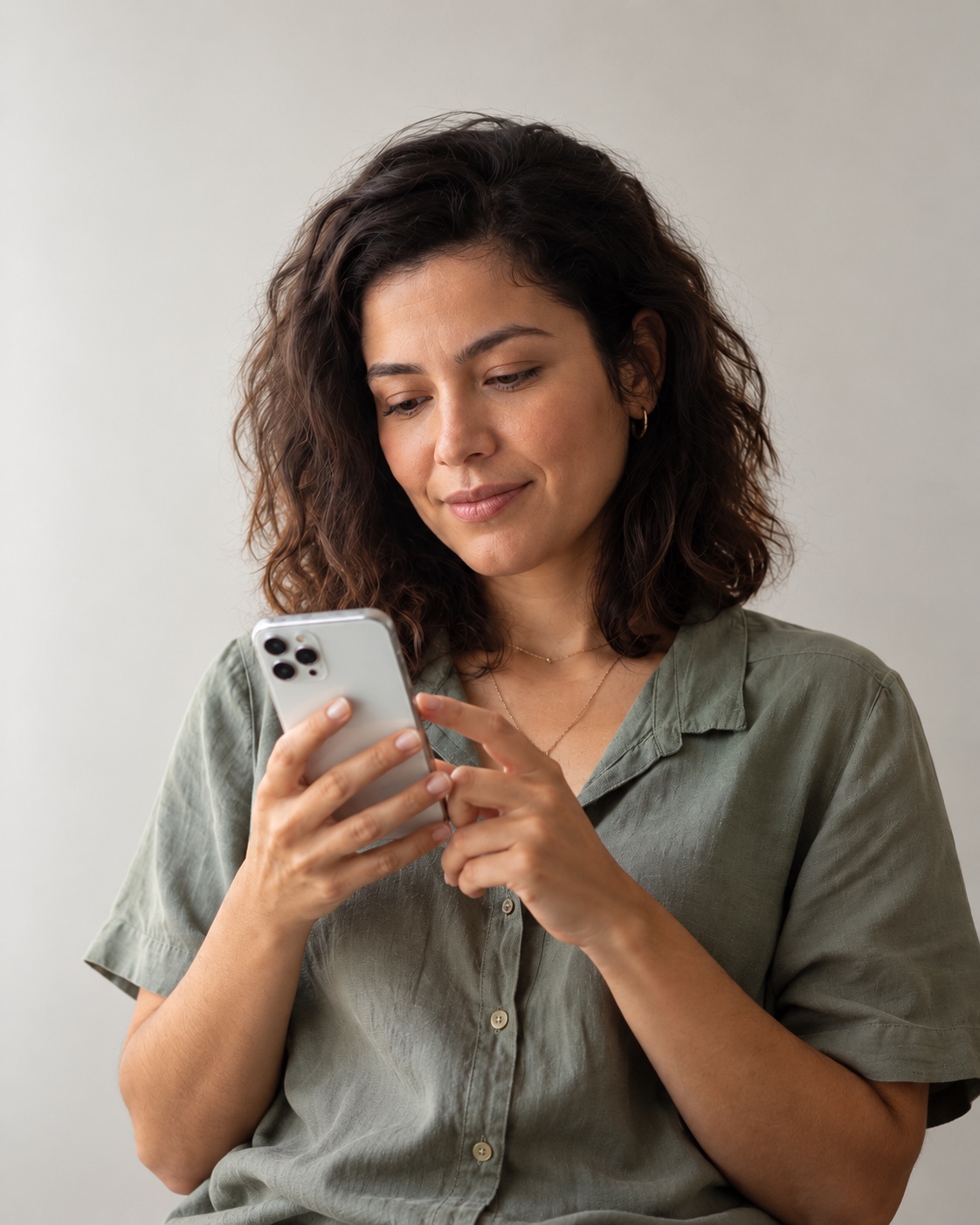 Cena ilustrativa de uma pessoa lendo uma conversa no celular